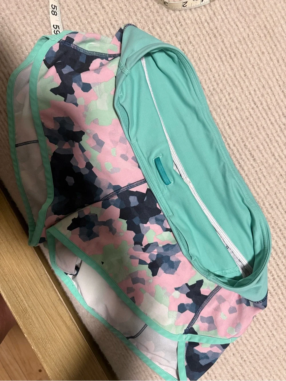 lululemon athletica Pink, Mint & Navy Camo Athletic Shorts